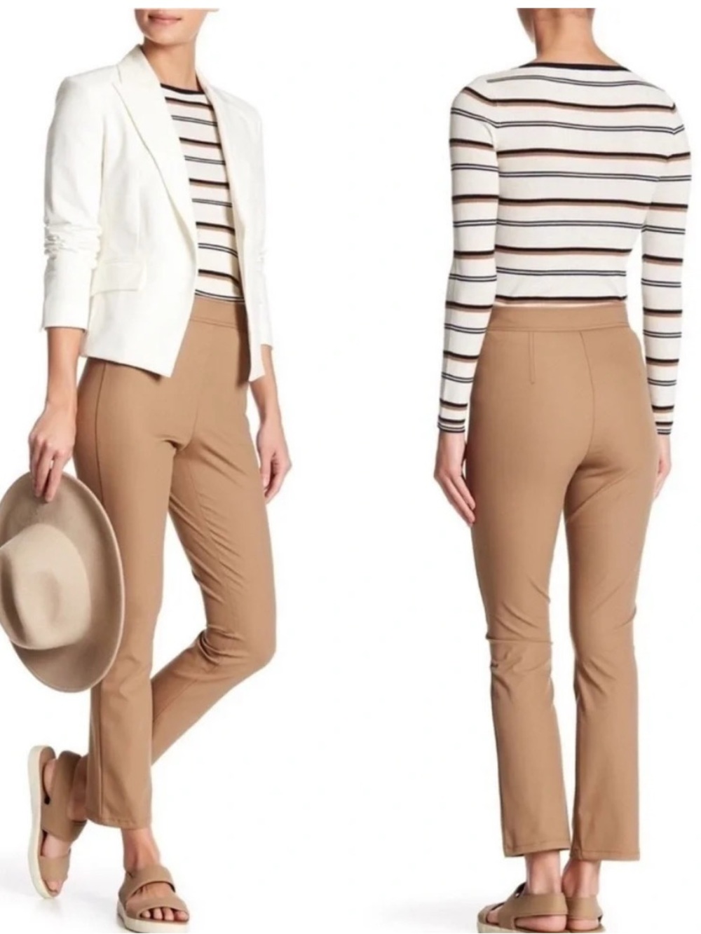 Theory Bimsa Approach Pants Sierra Beige Size 2
